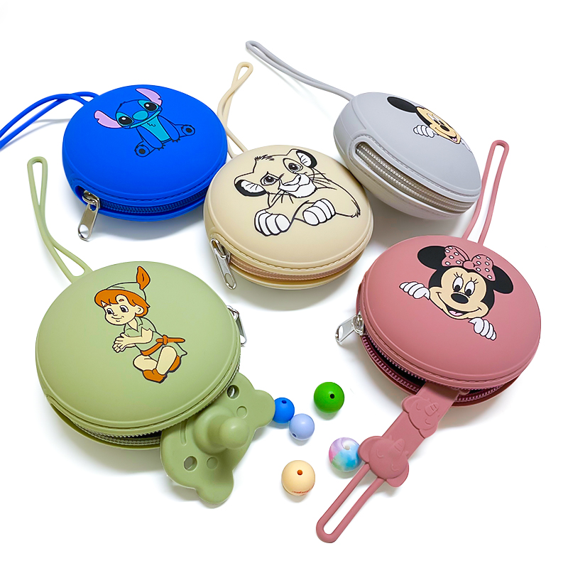 Baby Products Nipples - 1PC การ์ตูนตัวละครซิลิโคนกระเป๋าใส่จุกนมเด็กแบบพกพา