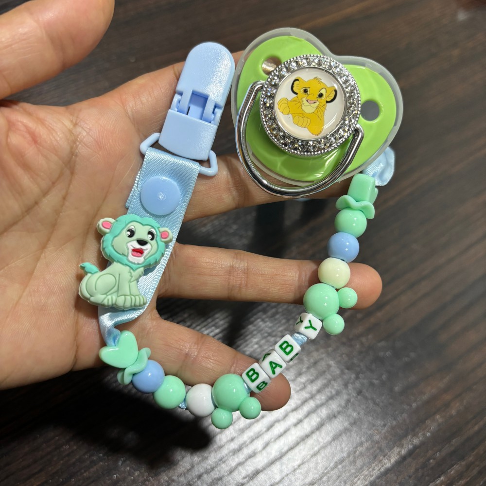 Baby Products Nipples - คลิปหนีบจุกนมหลอกแบบปรับแต่งได้ น่ารัก พร้อมจุกนมหลอกสำหรับเด็กแรกเกิด ป้องกันการหล่น คลิปหนีบจุกนมนุ่ม ปลอดภัย