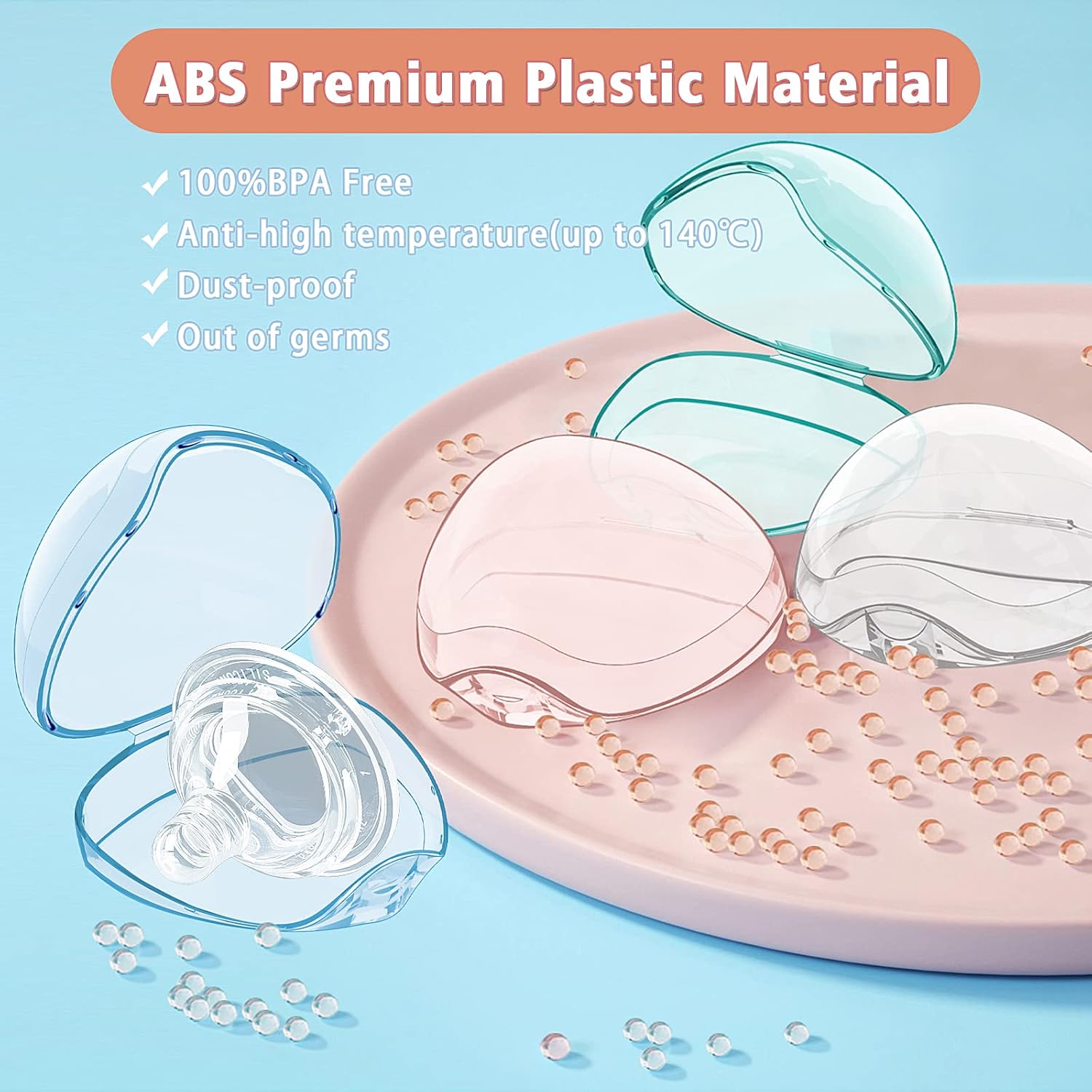 Baby Products Storage Box - ที่ใส่จุกนมหลอก - กล่องใส่จุกนมหลอกสำหรับเด็กแบบพกพา 2/4 ชิ้น -