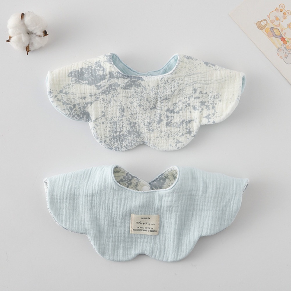 Baby Products Nipples - ผ้ากันเปื้อนเด็กสองด้านน่ารัก ใช้ได้ทั้งสองด้าน ผ้าฝ้ายแท้เนื้อละเอียด ซับน้ำลาย ระบายอากาศดี รูปทรงกลีบดอกไม้