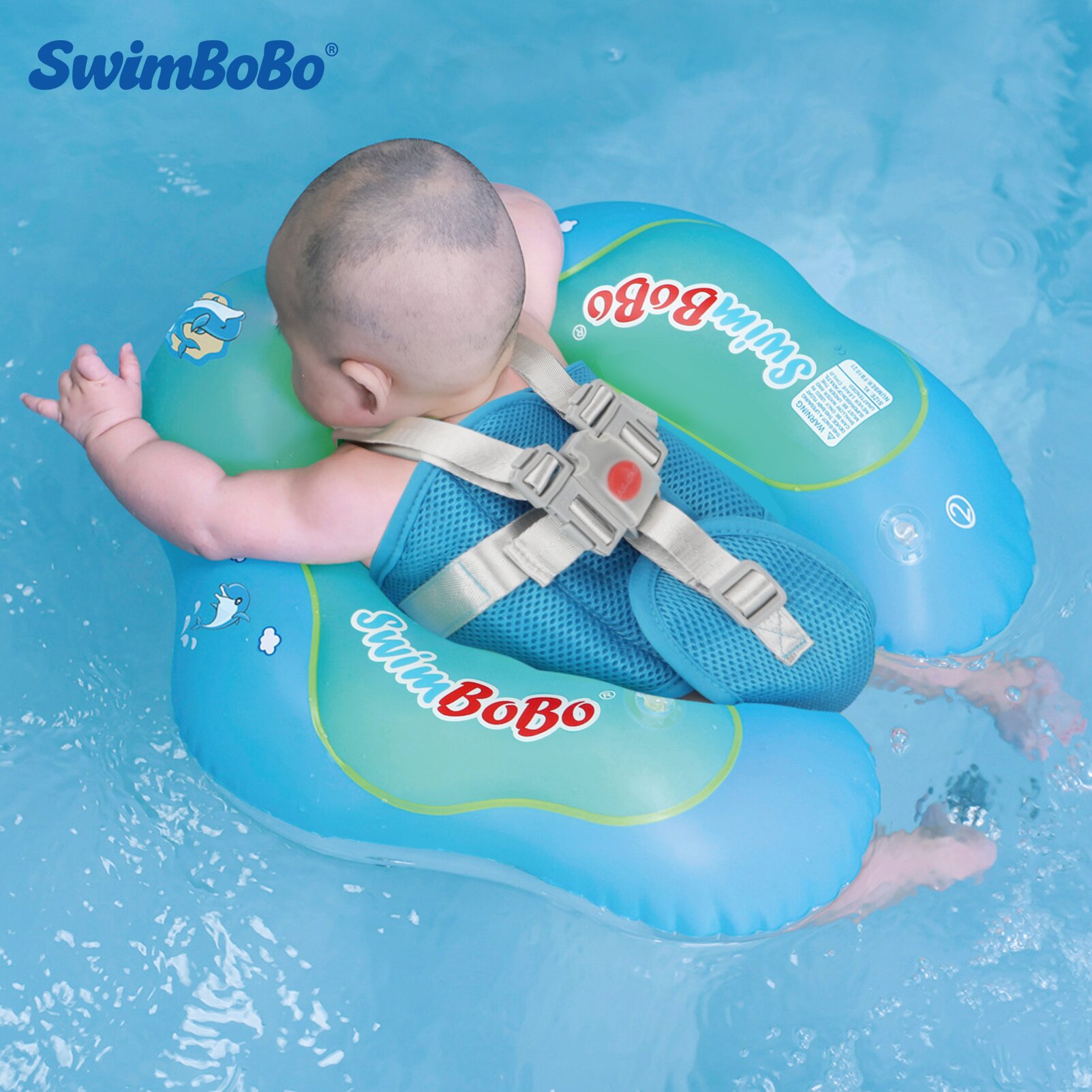 Baby Swimming Floater - สระว่ายน้ำเด็กแบบพกพา Swimbobo รุ่นใหม่ พร้อมห่วงยางเป่าลมสำหรับเด็กเล็ก ของเล่นอาบน้ำสำหรับฤดูร้อน