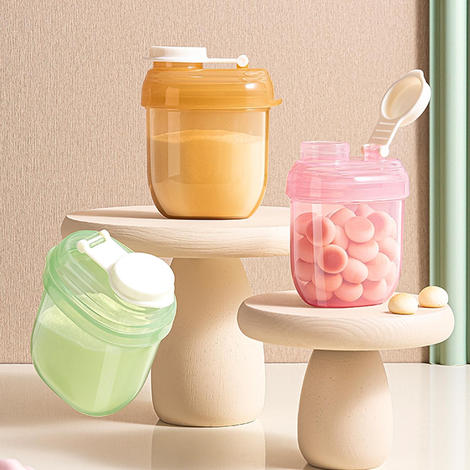 Baby Products Storage Box - กล่องแบ่งนมผงแบบพกพา กล่องเก็บขนมปิดสนิท กล่องจัดระเบียบอาหารสำหรับเด็กทารก กล่องใส่อาหารสำหรับเดินทาง