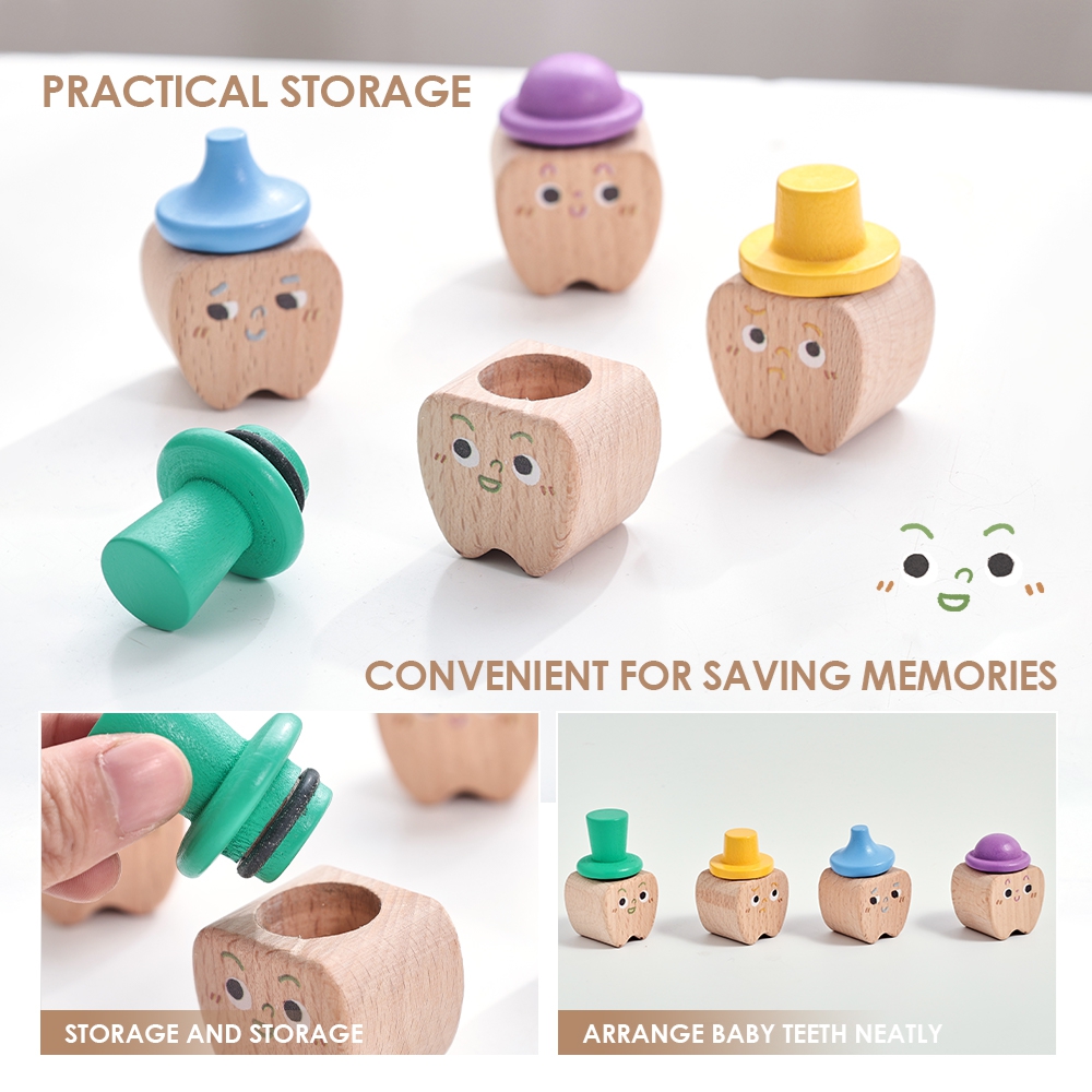 4 ชิ้นชุดฟันเด็กกล่องไม้ทารกนม - Baby Products Nipples บทวิจารณ์และราคา